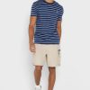 T-shirts à col rond rayés bleus pour hommes Ralph Lauren