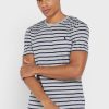 T-shirts à col rond rayés gris pour hommes Ralph Lauren T-shirts à col rond rayés gris pour hommes Ralph Lauren