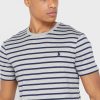 T-shirts à col rond rayés gris pour hommes Ralph Lauren T-shirts à col rond rayés gris pour hommes Ralph Lauren
