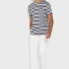 T-shirts à col rond rayés gris pour hommes Ralph Lauren T-shirts à col rond rayés gris pour hommes Ralph Lauren