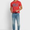 T-shirts à col rond rouges avec slogan Ralph Lauren pour hommes T-shirts à col rond rouges avec slogan Ralph Lauren pour hommes