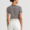 T-shirts en coton extensible rayé bleu marine Ralph Lauren pour femme T-shirts en coton extensible rayé bleu marine Ralph Lauren pour femme
