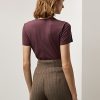 T-shirts en coton Polo Bear en tweed Ralph Lauren bordeaux pour femme