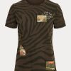 T-shirts en jersey à imprimé zèbre Olive Ralph Lauren pour femme