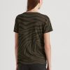 T-shirts en jersey à imprimé zèbre Olive Ralph Lauren pour femme