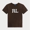 T-shirts en jersey marron pour femme avec logo Ralph Lauren RL T-shirts en jersey marron pour femme avec logo Ralph Lauren RL