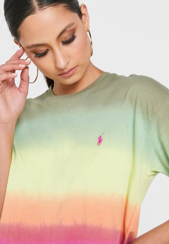 T-shirts graphiques multicolores à col rond Ralph Lauren pour femmes