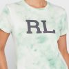 T-shirts graphiques verts à col rond Ralph Lauren pour femmes T-shirts graphiques verts à col rond Ralph Lauren pour femmes
