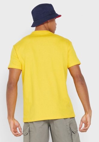 T-shirts jaunes à col ras du cou avec logo Ralph Lauren pour hommes