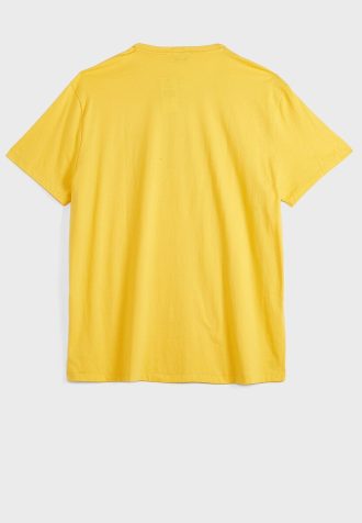 T-shirts jaunes à col ras du cou avec logo Ralph Lauren pour hommes