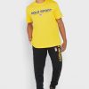 T-shirts jaunes à col ras du cou avec logo Ralph Lauren pour hommes T-shirts jaunes à col ras du cou avec logo Ralph Lauren pour hommes