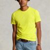 T-shirts jaunes à col ras du cou et coupe slim pour homme Ralph Lauren