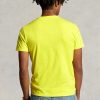T-shirts jaunes à col ras du cou et coupe slim pour homme Ralph Lauren