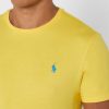 T-shirts jaunes à col ras du cou et logo poitrine Ralph Lauren pour homme