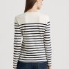 T-shirts à manches longues en jersey à fleurs et rayures Ralph Lauren crème/bleu marine pour femme T-shirts à manches longues en jersey à fleurs et rayures Ralph Lauren crème/bleu marine pour femme