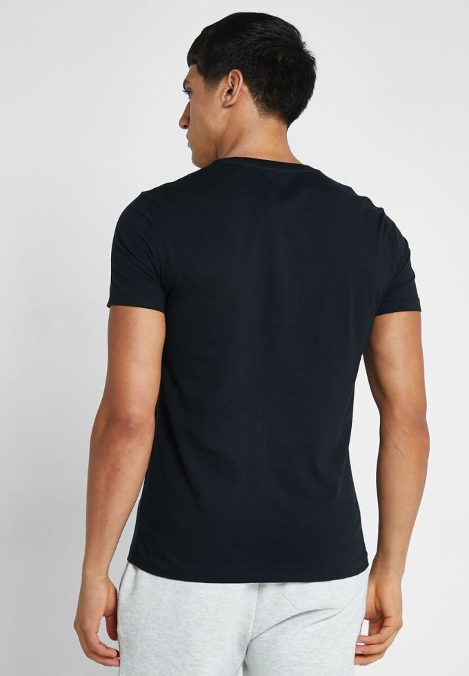 T-shirts noirs à col en V Ralph Lauren Essential pour hommes