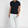 T-shirts noirs à col en V Ralph Lauren Essential pour hommes
