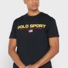 T-shirts noirs à col ras du cou avec logo Ralph Lauren pour hommes T-shirts noirs à col ras du cou avec logo Ralph Lauren pour hommes