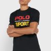 T-shirts noirs à col ras du cou avec logo Ralph Lauren pour hommes T-shirts noirs à col ras du cou avec logo Ralph Lauren pour hommes