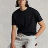 T-shirts noirs à col ras du cou en jersey coupe classique Ralph Lauren pour homme T-shirts noirs à col ras du cou en jersey coupe classique Ralph Lauren pour homme