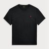 T-shirts noirs à col ras du cou en jersey coupe classique Ralph Lauren pour homme T-shirts noirs à col ras du cou en jersey coupe classique Ralph Lauren pour homme