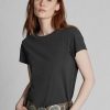 T-shirts noirs à col ras du cou en jersey de coton Ralph Lauren pour femme