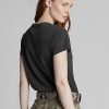 T-shirts noirs à col ras du cou en jersey de coton Ralph Lauren pour femme