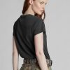 T-shirts noirs à col ras du cou en jersey de coton Ralph Lauren pour femme