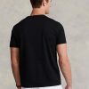 T-shirts noirs à col ras du cou et coupe slim pour homme Ralph Lauren