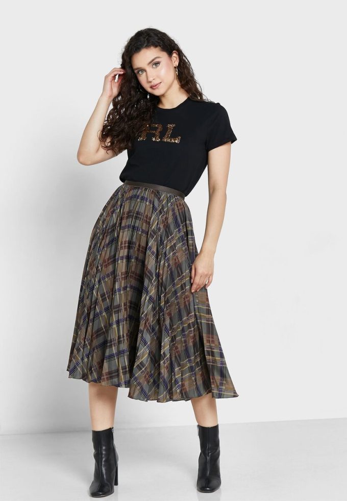 T-shirts noirs à col rond et logo Ralph Lauren pour femmes T-shirts noirs à col rond et logo Ralph Lauren pour femmes