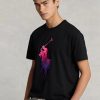 T-shirts noirs en jersey Big Pony pour homme Ralph Lauren Classic Fit T-shirts noirs en jersey Big Pony pour homme Ralph Lauren Classic Fit