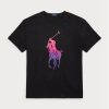 T-shirts noirs en jersey Big Pony pour homme Ralph Lauren Classic Fit T-shirts noirs en jersey Big Pony pour homme Ralph Lauren Classic Fit