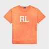 T-shirts orange en jersey avec logo Ralph Lauren RL pour femme T-shirts orange en jersey avec logo Ralph Lauren RL pour femme