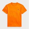 T-shirts orange Ralph Lauren coupe classique en jersey épais pour homme