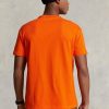 T-shirts orange Ralph Lauren coupe classique en jersey épais pour homme