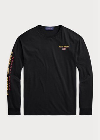 T-shirts Polo Sport Ralph Lauren noirs pour hommes, coupe classique