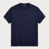 T-shirts Ralph Lauren bleu marine en jersey épais coupe classique pour homme