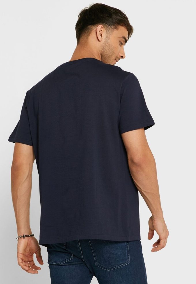 T-shirts ras du cou bleu marine avec logo brodé Ralph Lauren pour homme