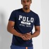 T-shirts ras du cou bleu marine avec logo Ralph Lauren pour homme T-shirts ras du cou bleu marine avec logo Ralph Lauren pour homme