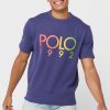 T-shirts ras du cou bleu marine avec logo Ralph Lauren pour homme