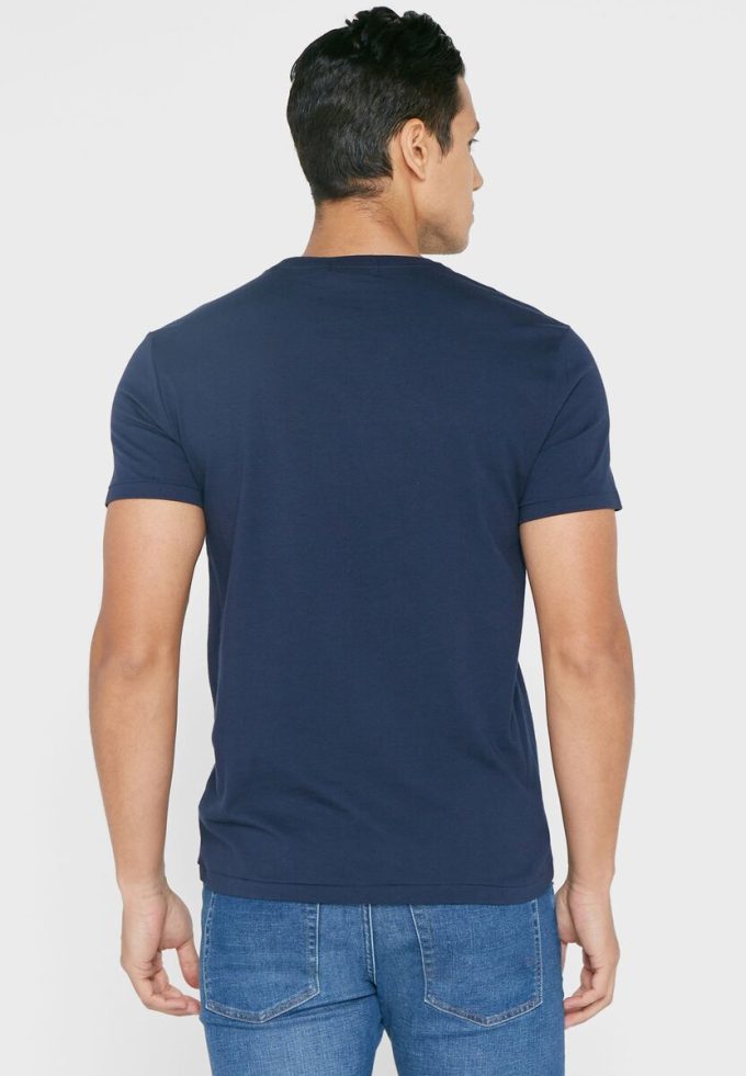 T-shirts ras du cou bleu marine avec logo Ralph Lauren pour homme