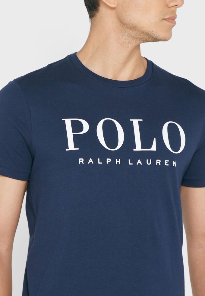 T-shirts ras du cou bleu marine avec logo Ralph Lauren pour homme