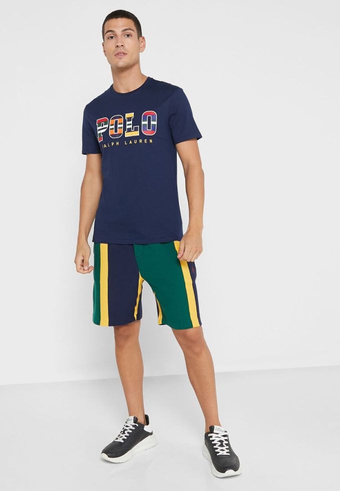 T-shirts ras du cou bleu marine avec logo Ralph Lauren pour homme