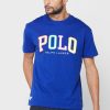 T-shirts ras du cou bleus avec logo Ralph Lauren pour hommes