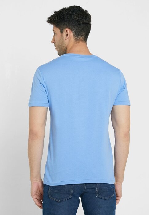 T-shirts ras du cou bleus avec logo Ralph Lauren pour hommes T-shirts ras du cou bleus avec logo Ralph Lauren pour hommes