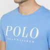 T-shirts ras du cou bleus avec logo Ralph Lauren pour hommes T-shirts ras du cou bleus avec logo Ralph Lauren pour hommes