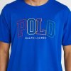 T-shirts ras du cou bleus avec logo Ralph Lauren pour hommes