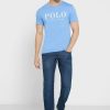 T-shirts ras du cou bleus avec logo Ralph Lauren pour hommes T-shirts ras du cou bleus avec logo Ralph Lauren pour hommes