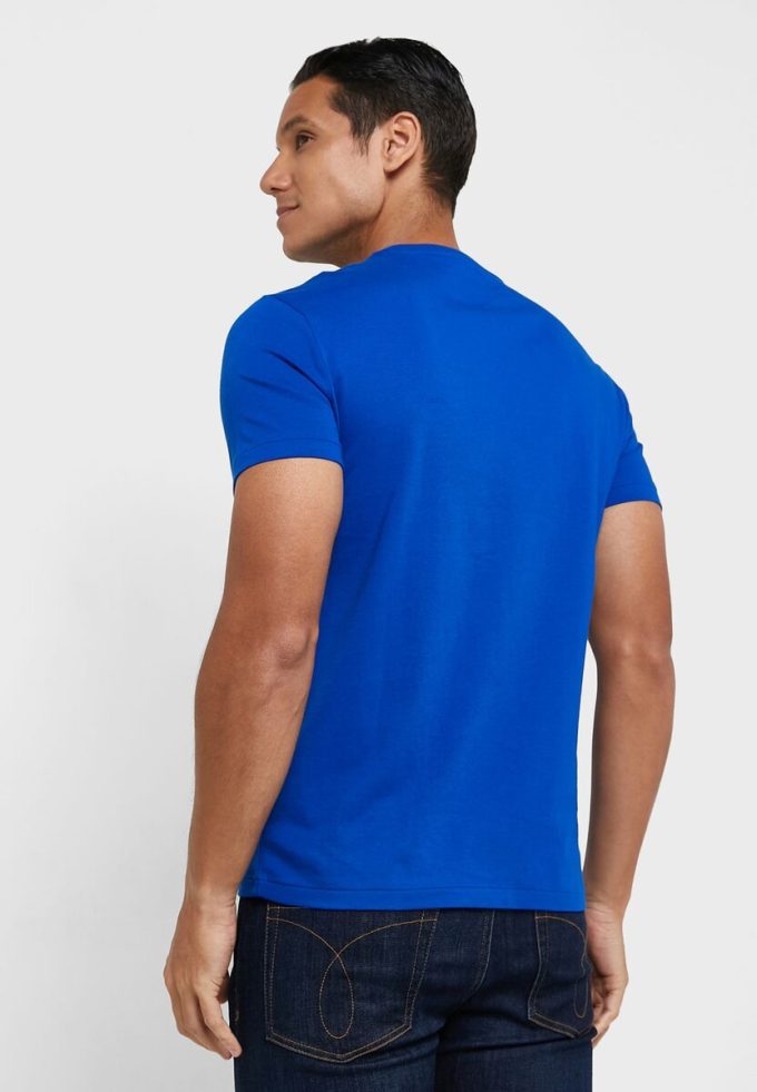 T-shirts ras du cou bleus Ralph Lauren Essential pour hommes