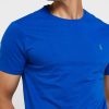 T-shirts ras du cou bleus Ralph Lauren Essential pour hommes
